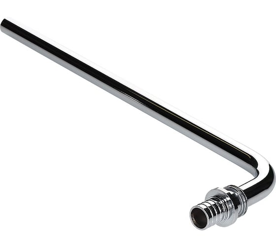 Изображение товара Угловой аксиальный фитинг Valtec с хромированной латунной трубкой с плавным поворотом короткий 16(2,2)х15 L vTm.481.PC.001615