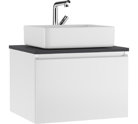 Изображение товара Тумба подвесная Домино под умывальник Joy 46 Senator 60 графит с двумя ящиками В2 DS4304T