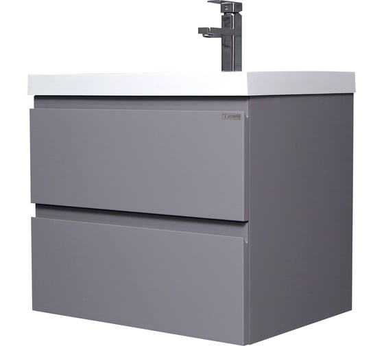 Изображение товара Тумба подвесная Домино под умывальник UNIT 60 Graffo светло-серый матовый В2 DGr2407T