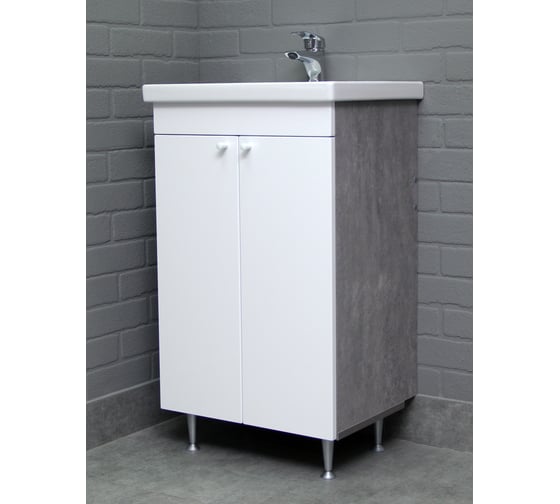 Изображение товара Тумба под умывальник Айсберг Como 50 Промо без ящика Бетон DP2616T