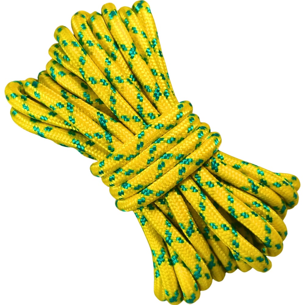 Изображение товара Плетеный полипропиленовый шнур 10 мм 20 м желтый ООО Оптхозторг