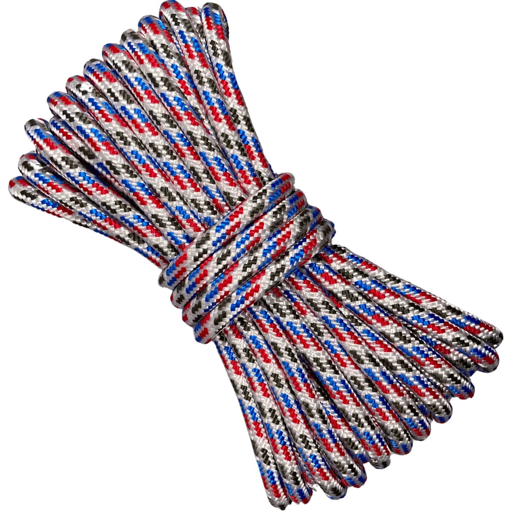 Изображение товара Шнур плетеный полипропиленовый ООО Оптхозторг 10 мм, 30 м, цветной 110030