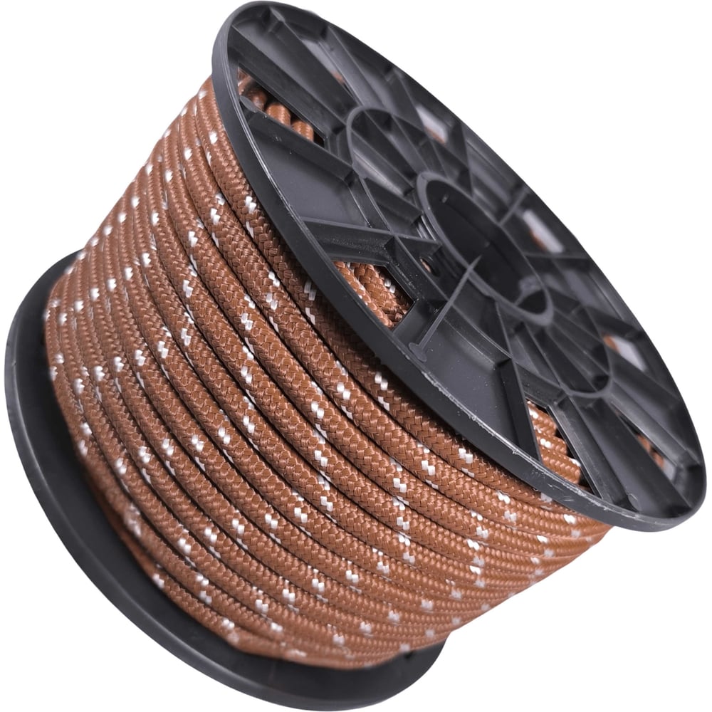 Изображение товара Плетеный полипропиленовый шнур 10 мм 50 м коричневый ООО Оптхозторг