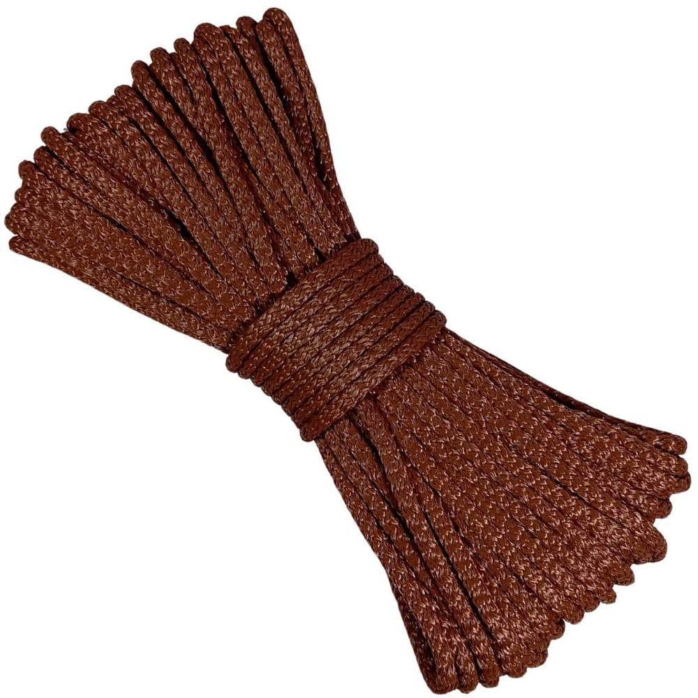 Изображение товара Шнур вязаный полипропиленовый 6 мм 30 м коричневый ООО Оптхозторг