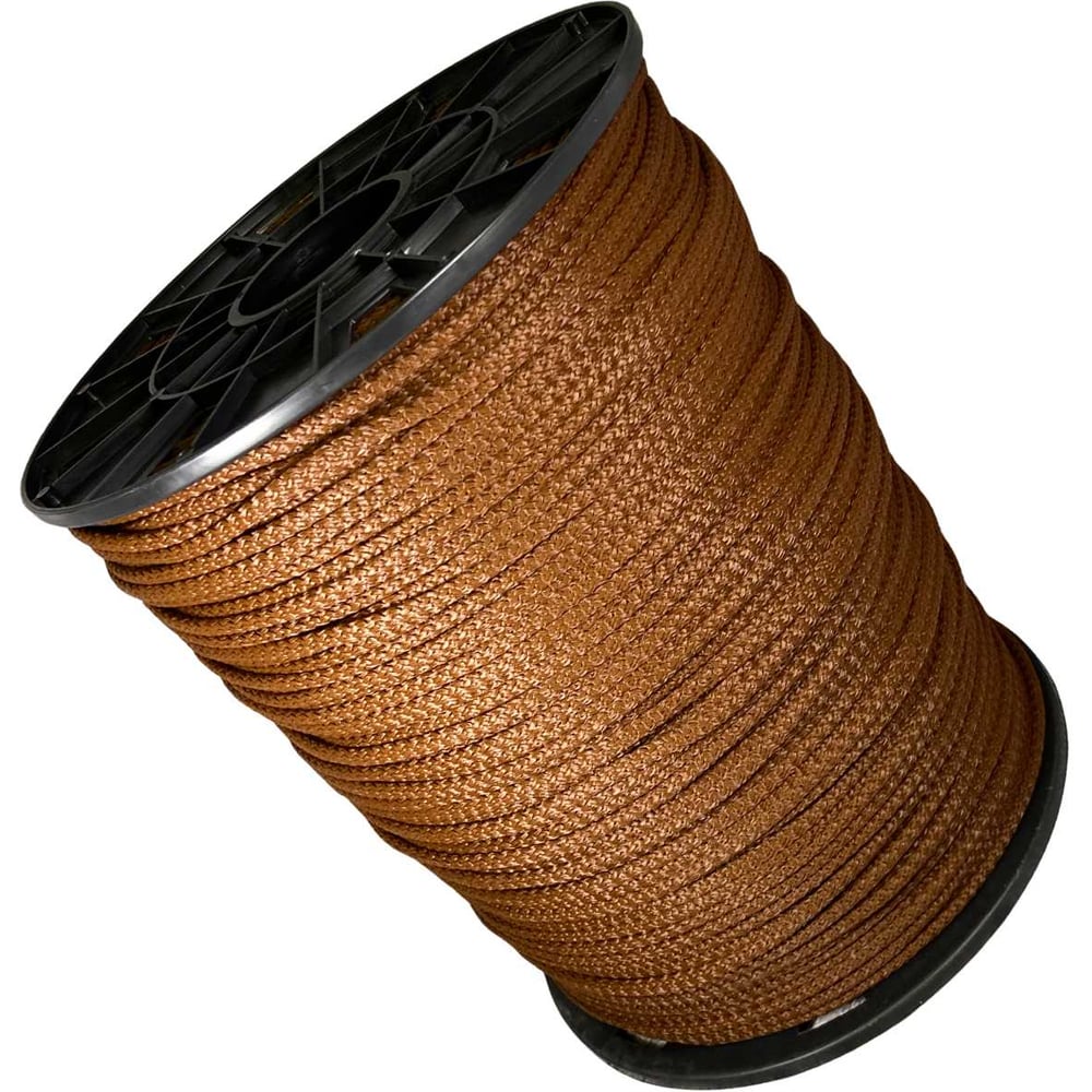 Изображение товара Вязаный полипропиленовый шнур 6 мм 400 м коричневый ООО Оптхозторг