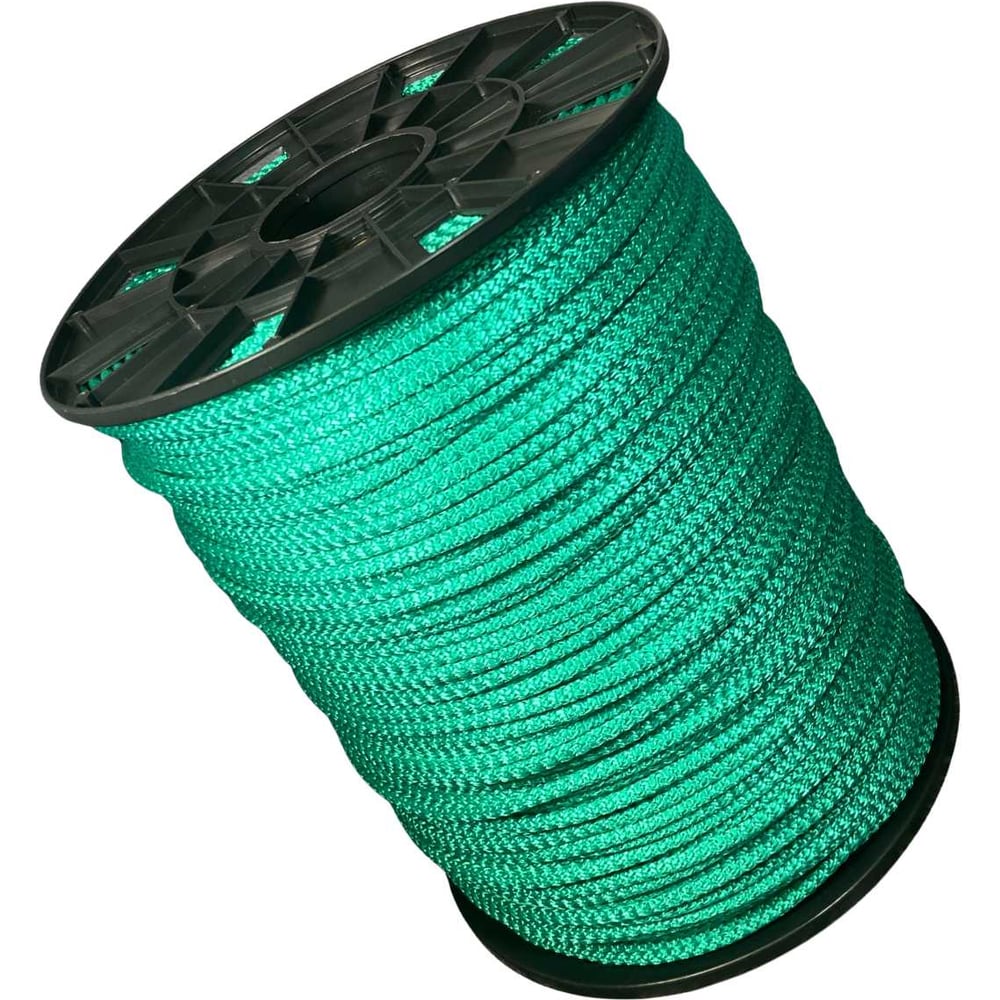 Изображение товара Вязаный полипропиленовый шнур 6 мм 400 м зеленый ООО Оптхозторг