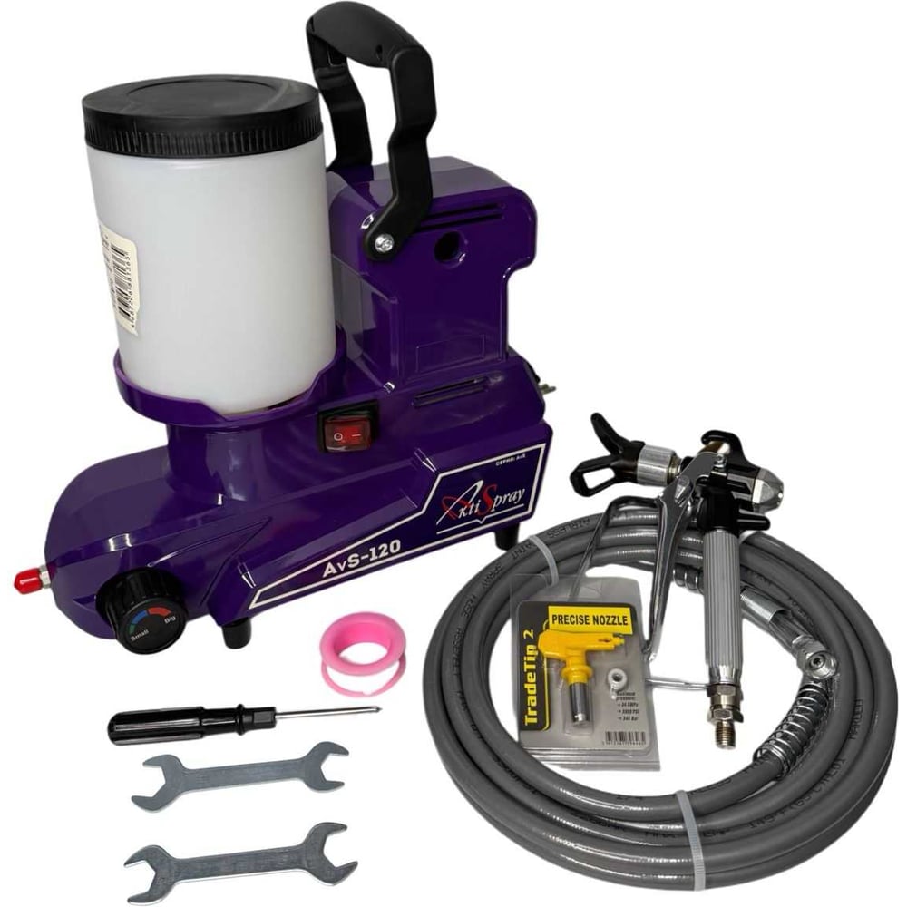 Изображение товара Аппарат окрасочный AktiSpray AvS-120 200 бар 1.2 л/мин 400 Вт
