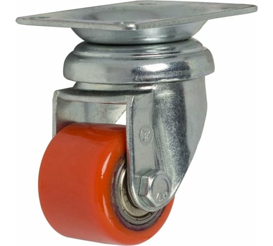 Изображение товара Мебельное колесо со стальным ободом 35 мм крепление площадка 903035 А5 1000136