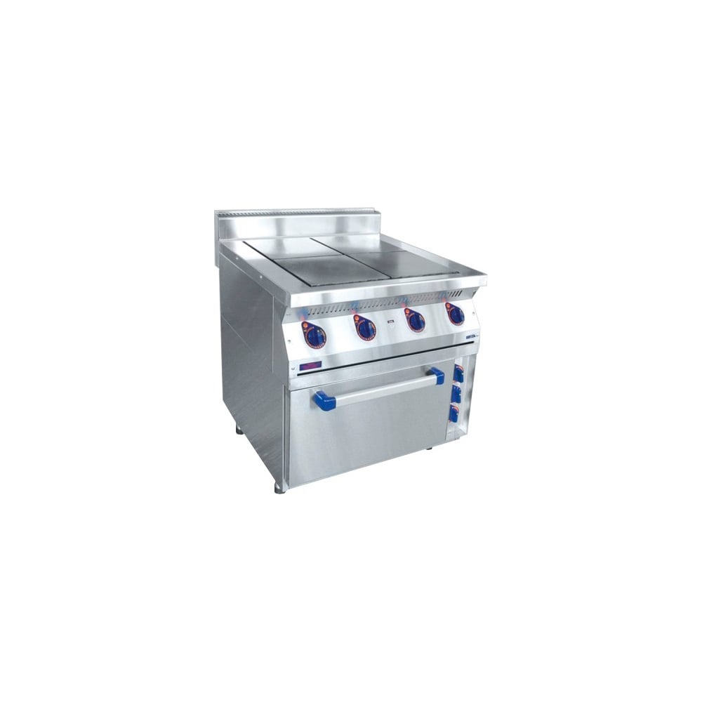 Изображение товара Плита Abat ЭПК-47ЖШ крашенная напольная с четырьмя конфорками из нержавеющей стали