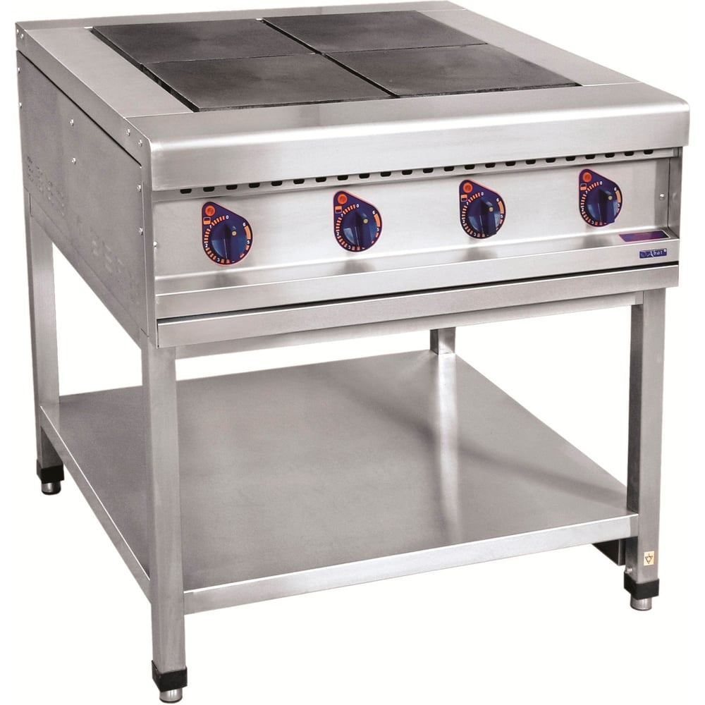 Изображение товара Электроплита Abat ЭПК-48 П 4 конфорки нержавейка 380 В