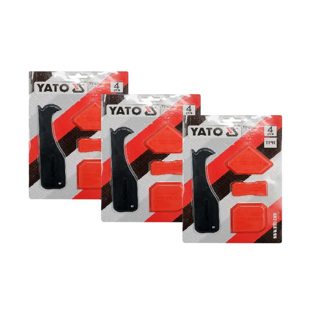 Изображение товара Набор шпателей для силикона YATO из 4 шт., в упаковке 3 комплекта YT-5262Y