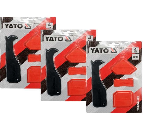 Изображение товара Набор шпателей для силикона YATO из 4 шт., в упаковке 3 комплекта YT-5262Y