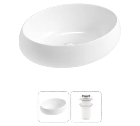 Изображение товара Комплект Wellsee 2 в 1 Lavinia Boho Bathroom Sink накладная раковина 50x36 см 20215066R