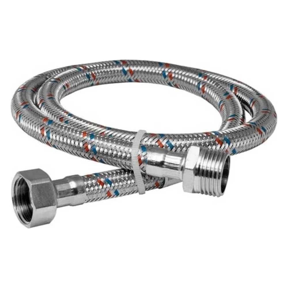 Изображение товара Гибкая подводка для воды СанТех 0.8 м латунь 1/2 дюйма