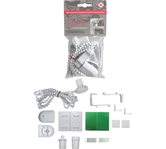 Изображение товара Комплект крепления для рулонной мини-шторы Эскар белый 16000