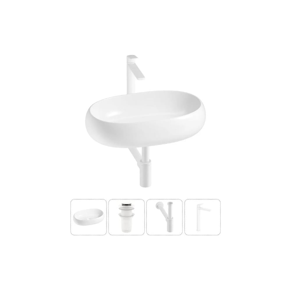 Изображение товара Комплект ванной Lavinia Boho 4 в 1 раковина с смесителем и сифоном