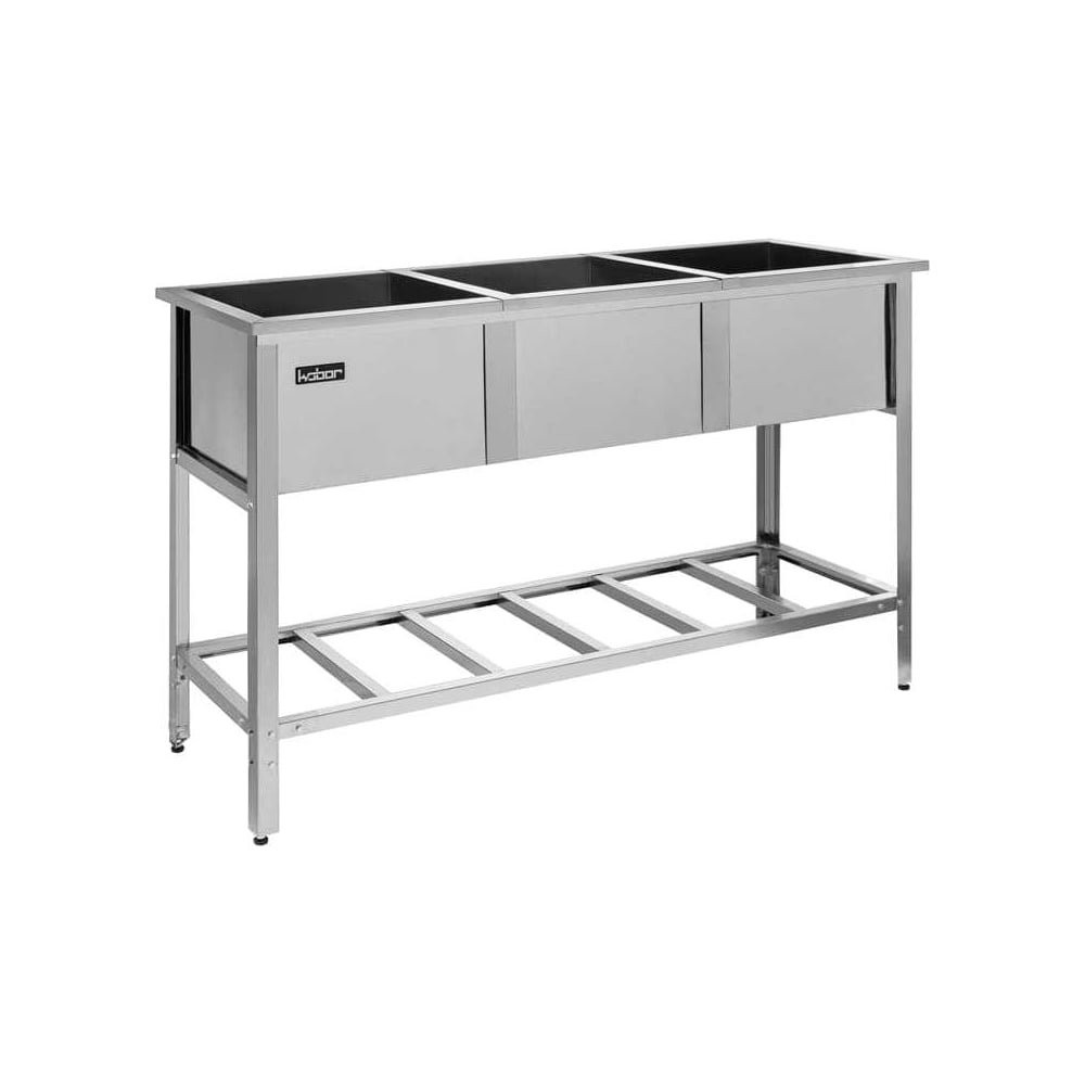 Изображение товара Ванна моечная трехсекционная сварная Kobor ВМС/3-175/60/430