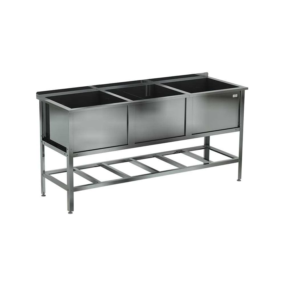 Изображение товара Ванна моечная трехсекционная сварная с бортом Kobor ВМСБ/3-198/70/430 4562