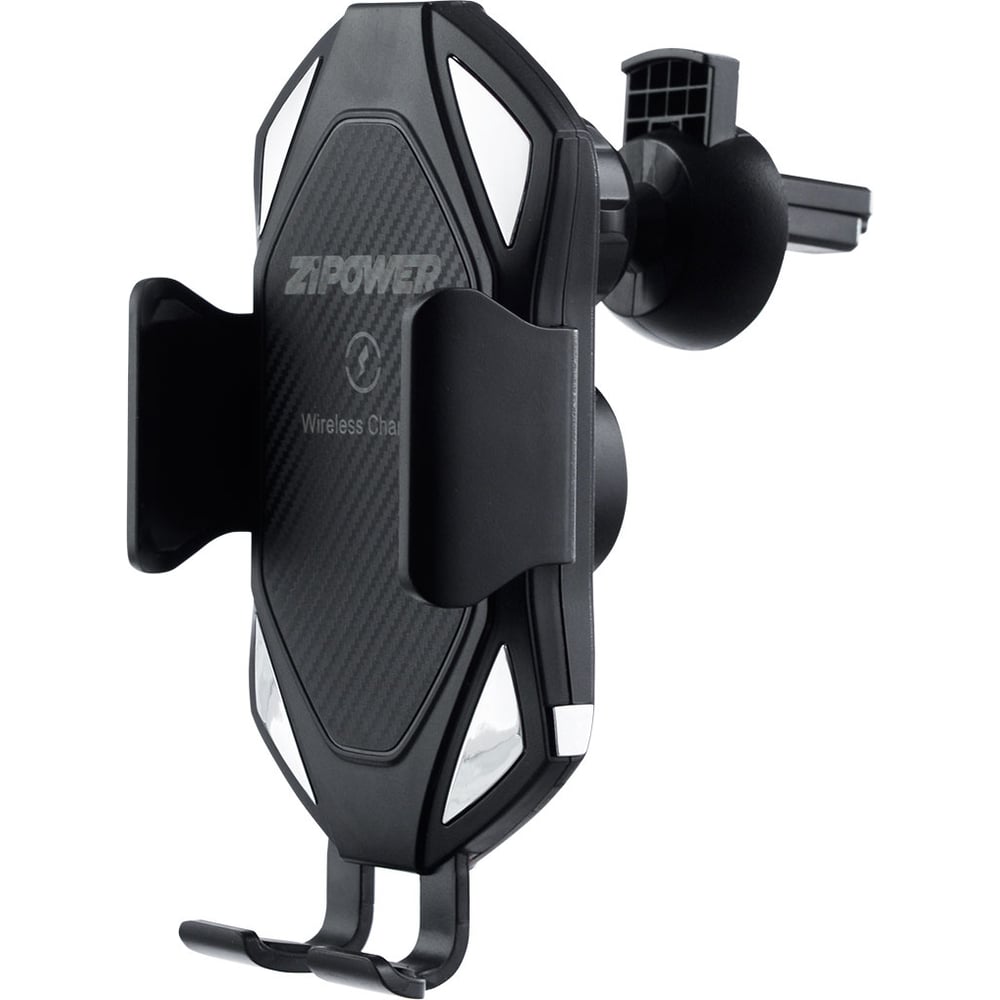 Изображение товара Держатель телефона ZIPOWER с электроприводом и беспроводной зарядкой 15 Вт
