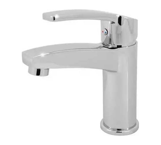 Изображение товара Смеситель для умывальника однорычажный ООО ПКФ Сварком литой излив, серебро, 1шт СанТех s007565