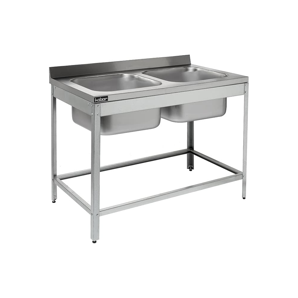 Изображение товара Ванна моечная цельнотянутая двухсекционная Kobor ВМЦ/2-120/60/430