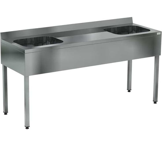 Изображение товара Ванна моечная цельнотянутая двухсекционная с рабочей поверхностью Kobor ВМЦФР/2-180/70 Л/Ц/П 4639