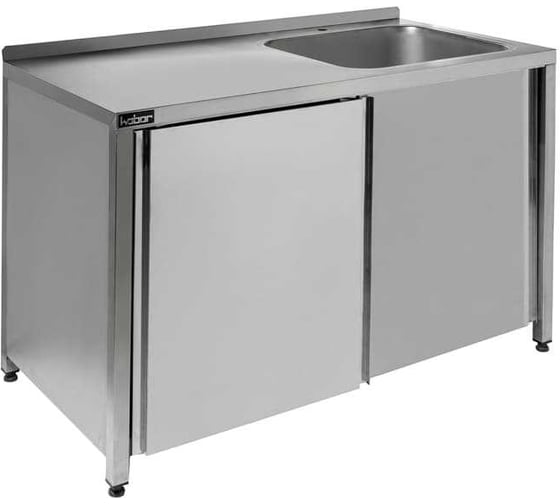 Изображение товара Ванна моечная цельнотянутая закрытая односекционная с рабочей поверхностью Kobor ВМЦЗР/1-120/70 4645