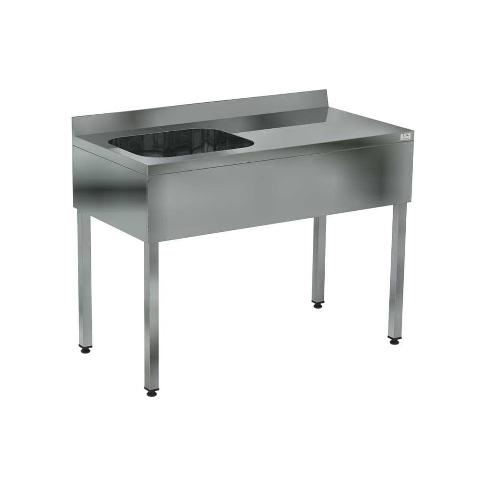 Изображение товара Моечная ванна цельнотянутая односекционная Kobor ВМЦФР/1-120/60 Л/П 4629 для профессиональных кухон