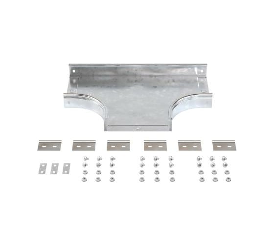 Изображение товара Т-образный ответвитель для лотка DKC, горизонтальный DPT 400х50 в комплекте с крепежными элементами 36126K