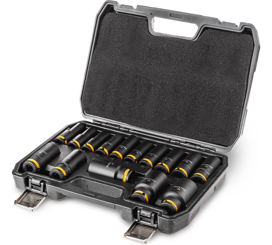 Изображение товара Набор ударных головок глубоких RUNTEC 1/2, 10-32 мм, CrMo, 15 предметов RT-IS1B15L