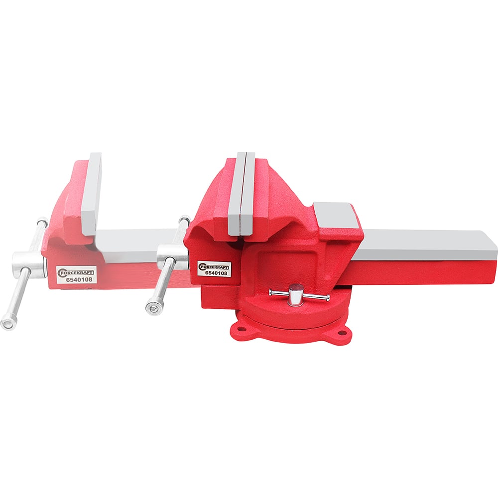 Изображение товара Стальные поворотные слесарные тиски ForceKraft 8'' 200 мм FK-6540108 с наковальней