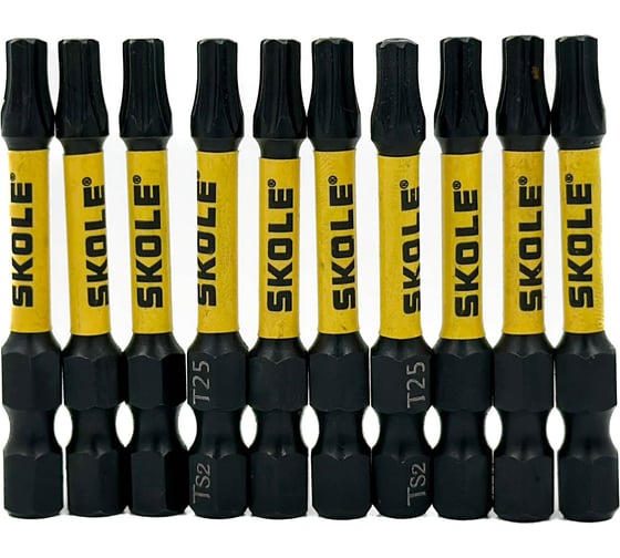 Изображение товара Бита магнитная Skole (BT2) 10 шт, T25-50, сталь S2 оригинал BT2-T2550