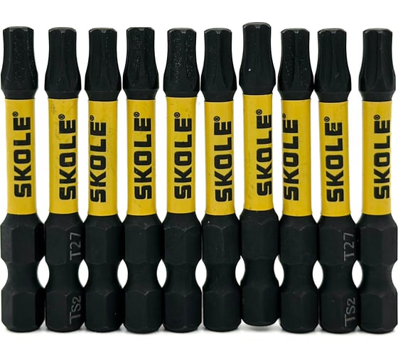Изображение товара Бита магнитная Skole (BT2) 10 шт, T27-50, сталь S2 оригинал BT2-T2750