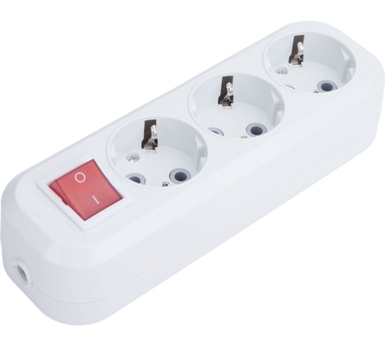 Изображение товара Колодка IN HOME УЗВ-3-GRAND трехместная с выключателем и заземлением 5230 4690612035284