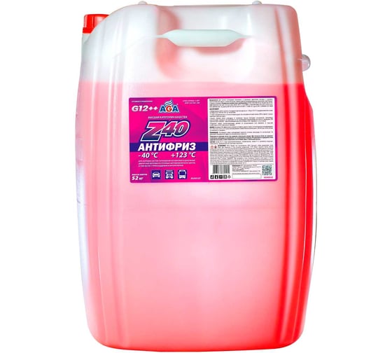 Изображение товара Антифриз AGA, готовый к применению, красный, -40С, 52 кг AGA053Z