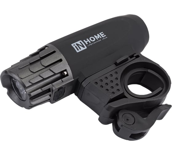 Изображение товара Велосипедный фонарь IN HOME аккумуляторный BL 03А 3W LED 300Lm 4 режима с з/у 220В ЧЕРНЫЙ 4690612035239