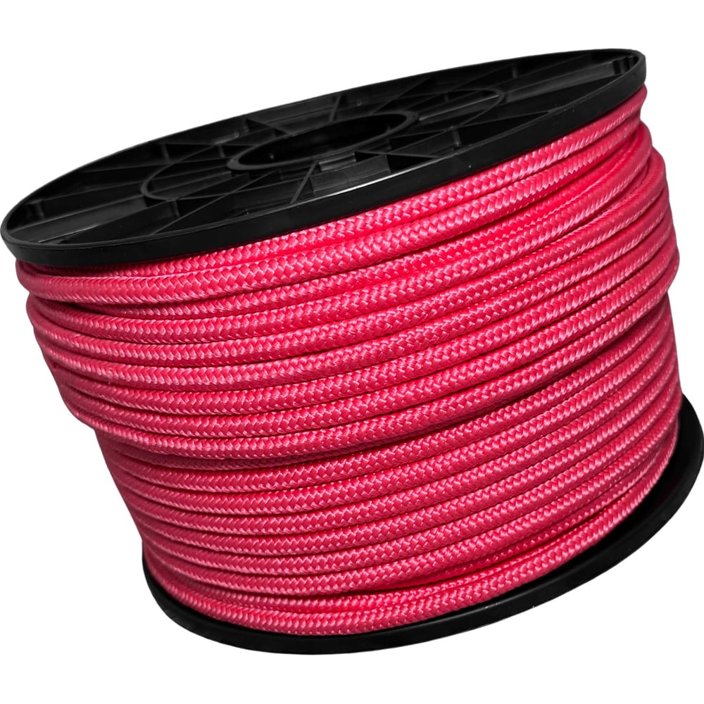 Изображение товара Плетеный полипропиленовый шнур 8 мм 100 м розовый ООО Оптхозторг