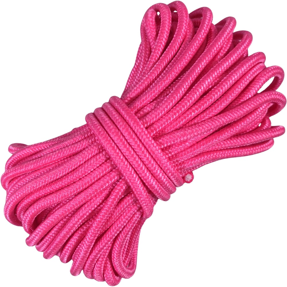 Изображение товара Плетеный полипропиленовый шнур 8 мм 30 м розовый Оптхозторг