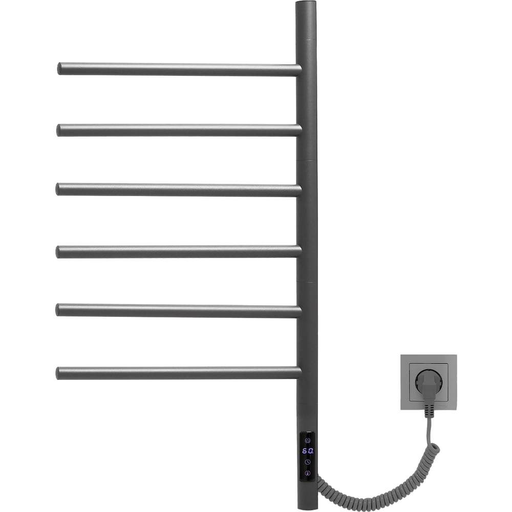 Изображение товара Электрический полотенцесушитель VINCEA 43x80 графит с таймером VTD-1S2CGE