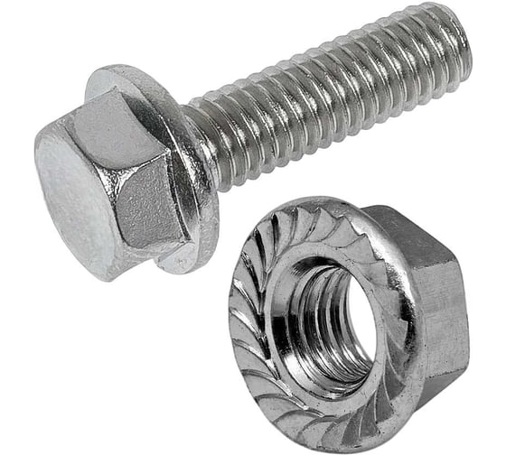 Изображение товара Болт 23 Болта М10х60 с фланцем к.п.8.8 ОЦ DIN6921 с гайкой с фланцем, 10 шт, П0000027678/А1А000100030507ф10