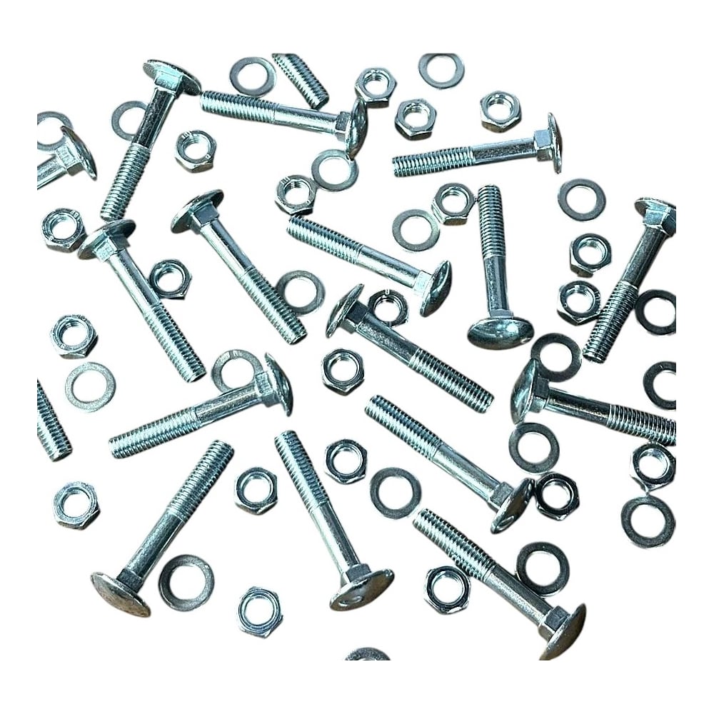 Изображение товара Мебельные болты 10х100 с гайкой и шайбой оцинкованные 20шт DIN 603