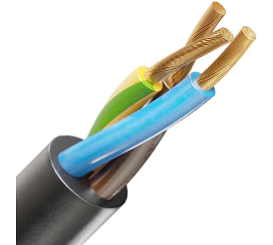 Изображение товара Кабель гибкий ELITRON КГ-ХЛ 3х1,5 ГОСТ 0.66кВ 10м E219-10