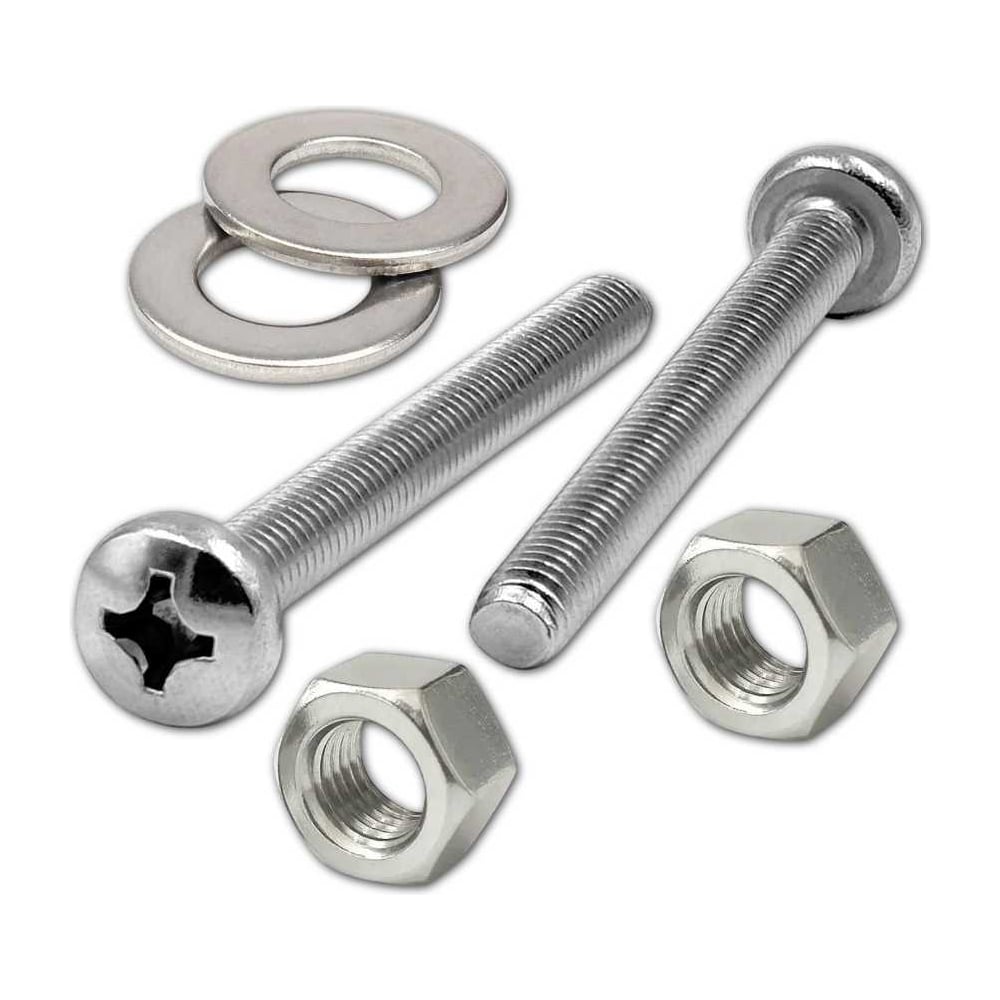 Изображение товара Винт нержавеющий 23 Болта с гайкой и шайбой 4х35 мм DIN7985