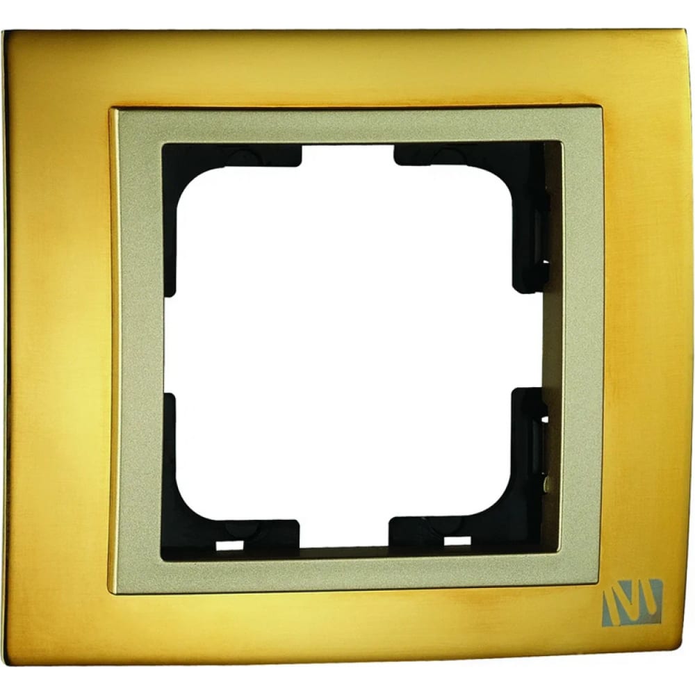 Одноместная рамка MONO ELECTRIC, цвет золотой 106-440000-160 CHROME - фото 1