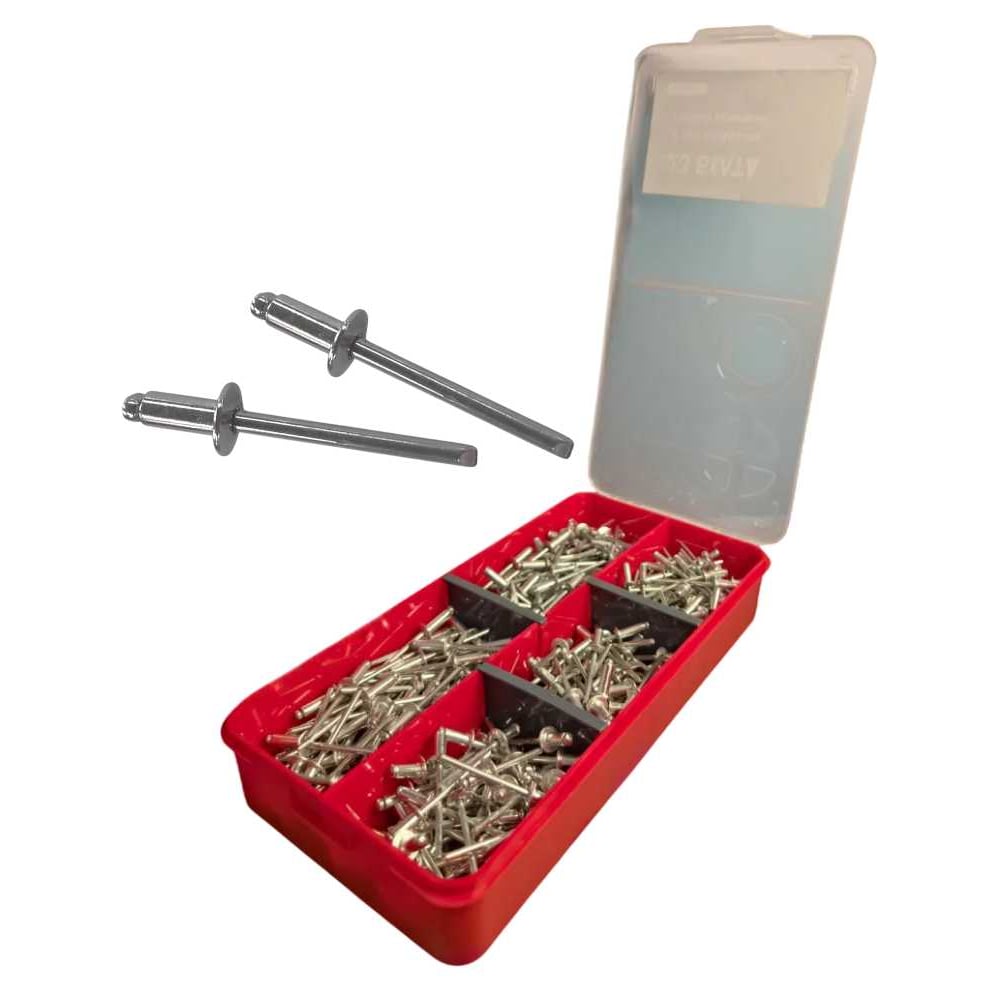 Изображение товара Комплект заклепки вытяжные 23 Болта М4 и М4,8 в органайзере 1000016