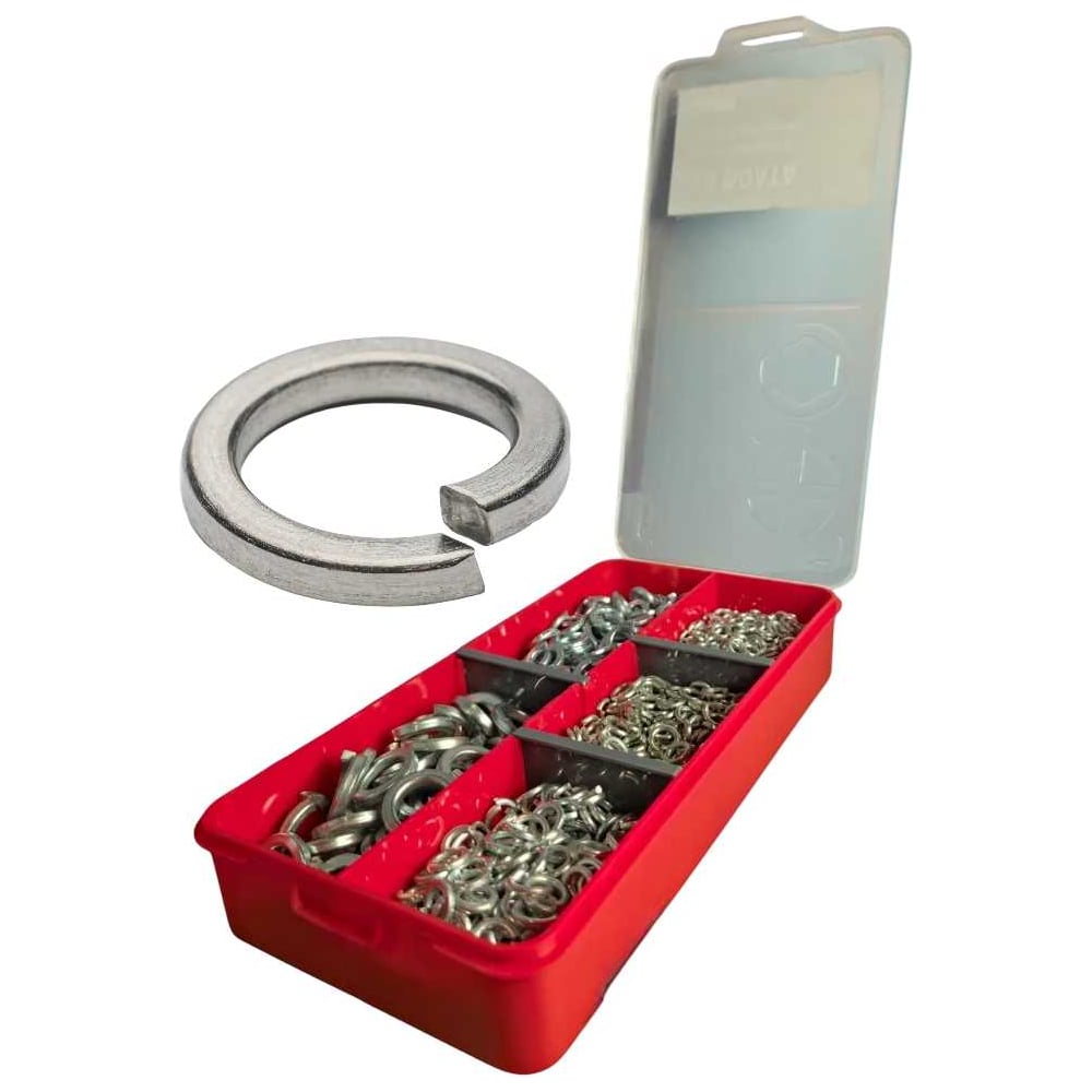 Изображение товара Комплект шайб гровер из нержавеющей стали 1440 шт М4-М10 органайзер