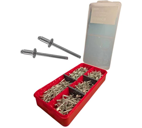 Изображение товара Комплект заклепки вытяжные 23 Болта М6,4 в органайзере 1000017