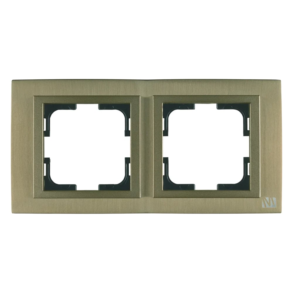 Двухместная рамка MONO ELECTRIC, цвет бронза 106-430000-161 CHROME - фото 1