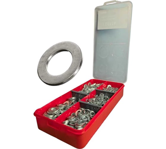 Изображение товара Комплект шайба 23 Болта плоская ОЦ М4,5,6,8,10 в органайзере 1000003