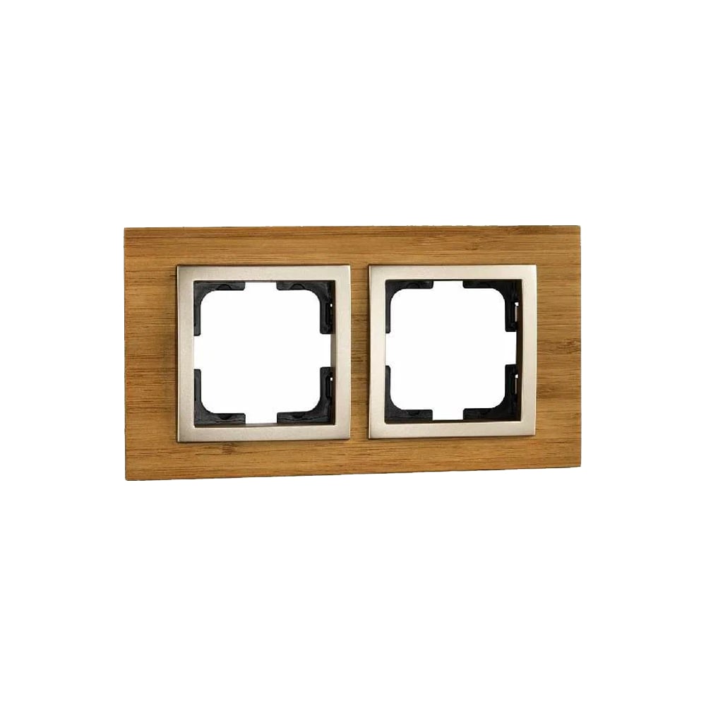 Двухместная рамка MONO ELECTRIC, цвет бамбук 107-530000-161 STYLE - фото 1
